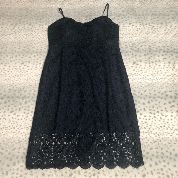 J. Crew Dresses & Skirts - J Crew Guipure Lace Midi Dress Spaghetti Strap